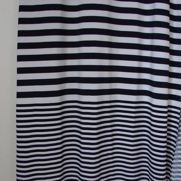 Maxi Dress Nautical Cruise Blue White Stripe Tall Sleeveless by Spanner Medium - Picture 8 of 16